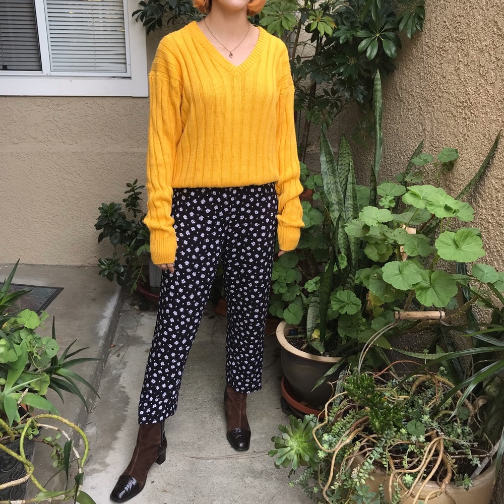 Vintage yellow/orange Ohn Ashford knitted sweater